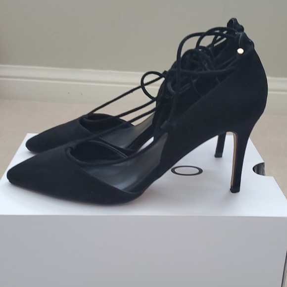 Aldo Black lace up high heels Sz. 8 - Picture 2 of 4